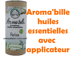 Huiles essentielles avec un applicateur bille